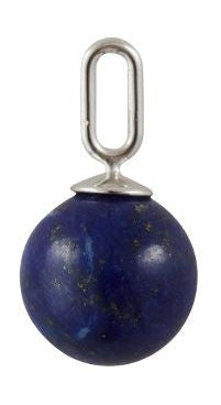 Hönnunarbréf Stone Drop Hengiskraut 8mm 925 Sterling Silver, Lapis Lazuli Blue