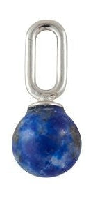 Hönnunarbréf Stone Drop Hengiskraut 925 Sterling Silver, Lapis Lazuli Blue