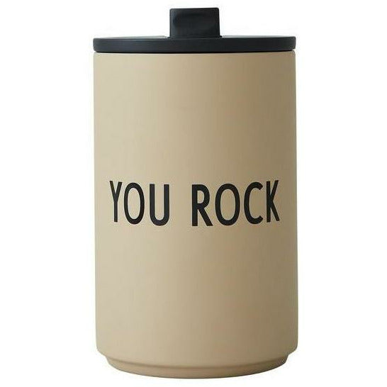 Design Letters Thermos/Isolating Cup Beige, du rocker