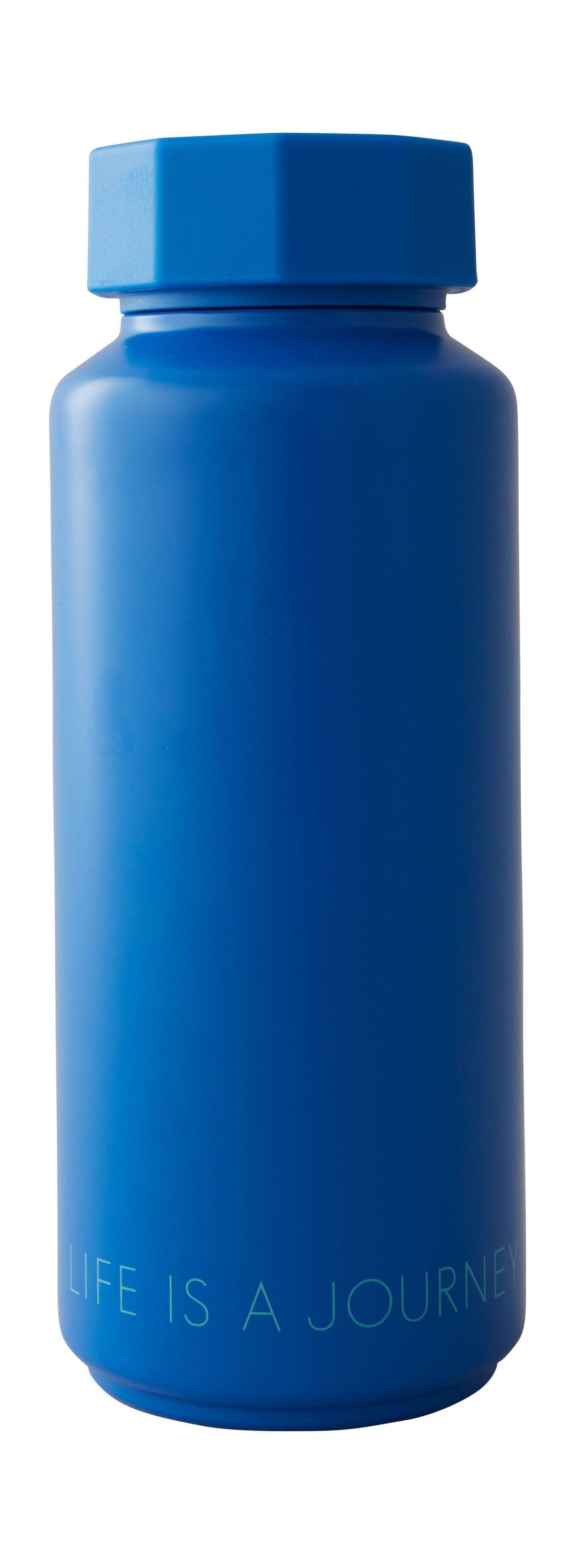 Diseño de letras tono en tono termo botella, azul cobalto