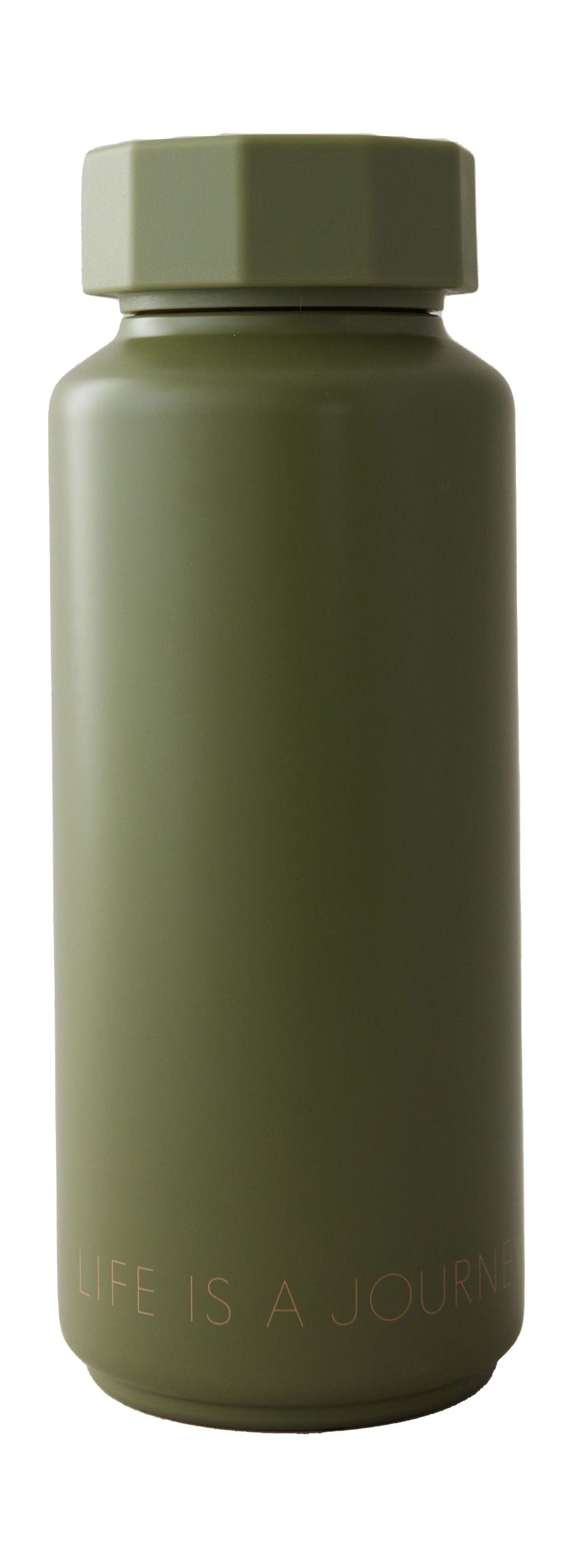 Diseño de letras tono en tono termo botella, bosque verde