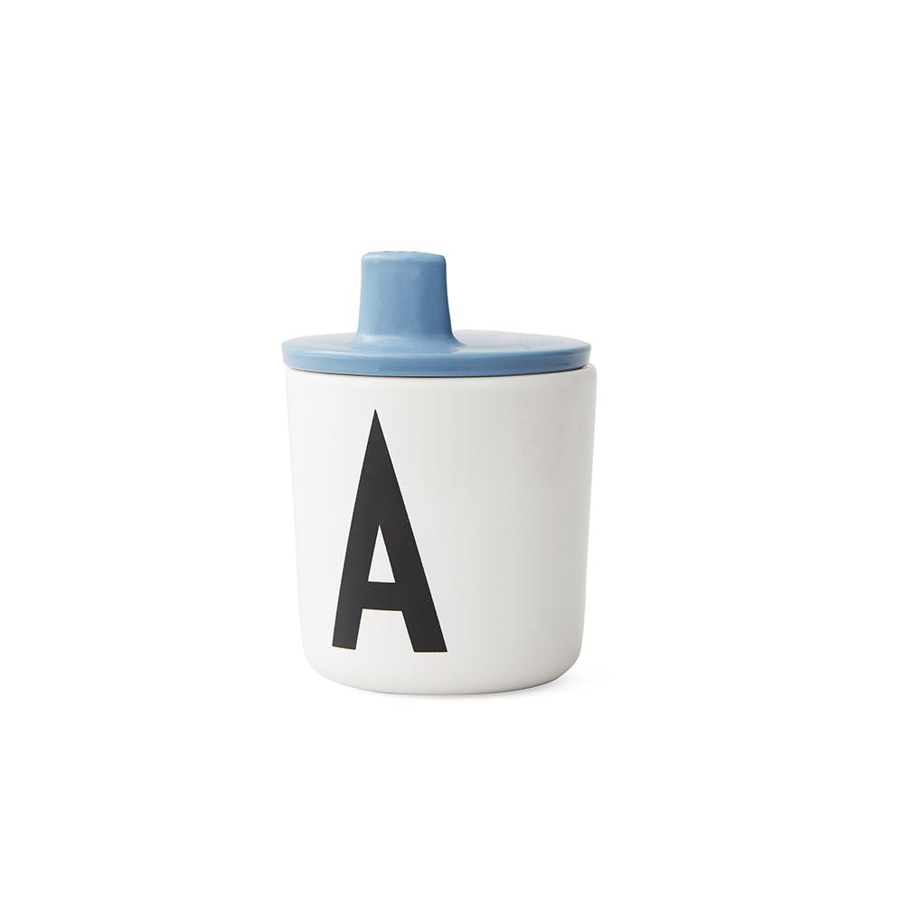 Design Letters Juominen kansi ABC -melamiinikupille, sininen