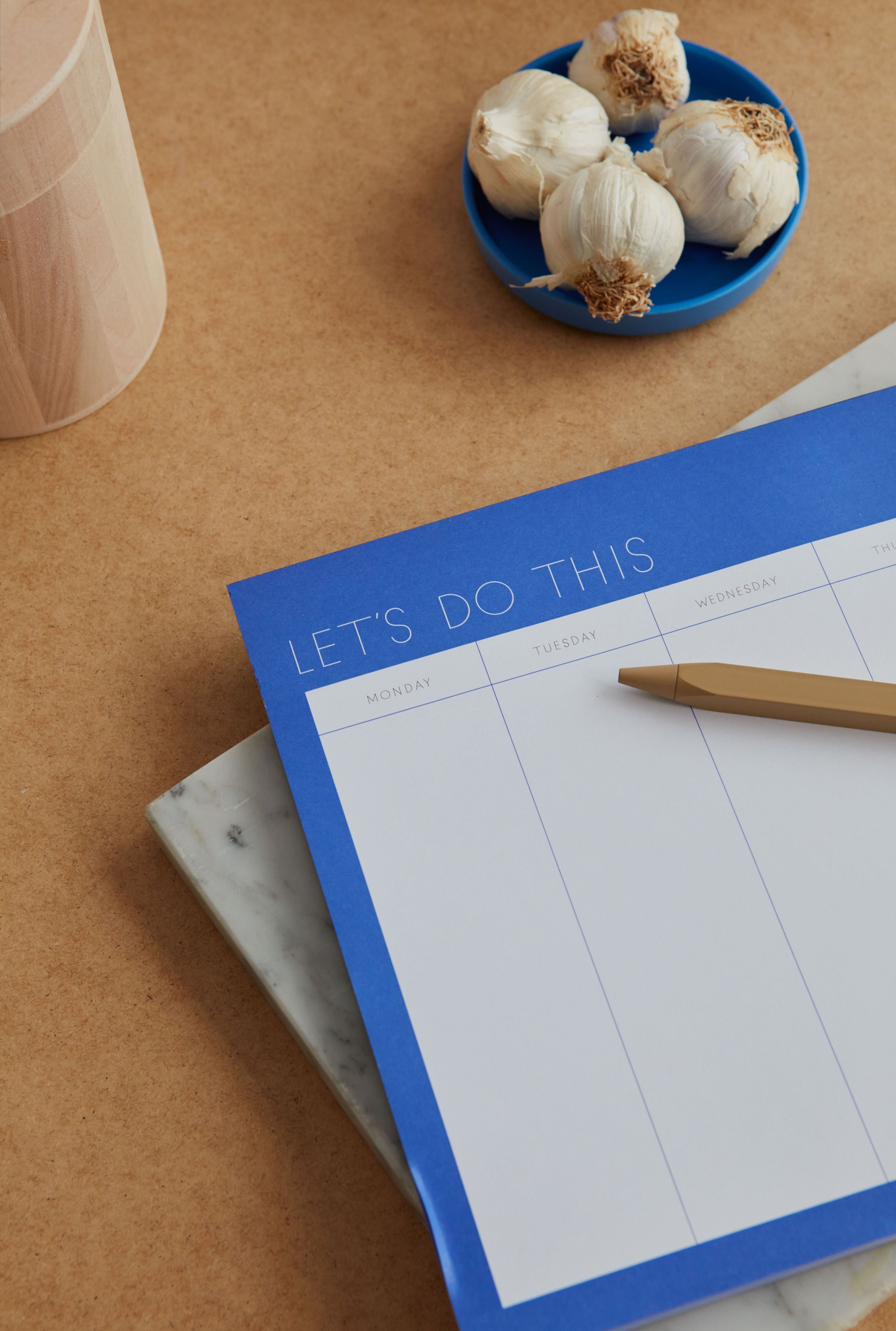 Design Letters Weekly Planner, Cobalt Blue