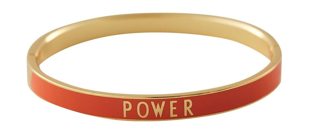 Design Lettere Word Candy Bangle Power Power Brass Gold Platted, Orange