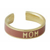 Design Letters Wort Candy Ring Mom Messing vergoldet, rot