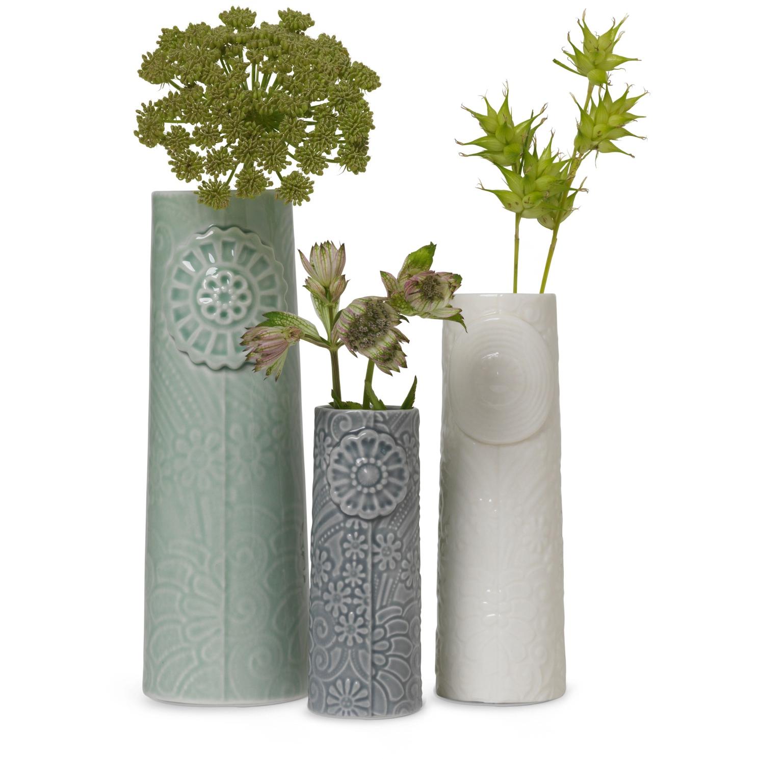 Dottir Pipanella Vase à Fleurs Vert, 15cm