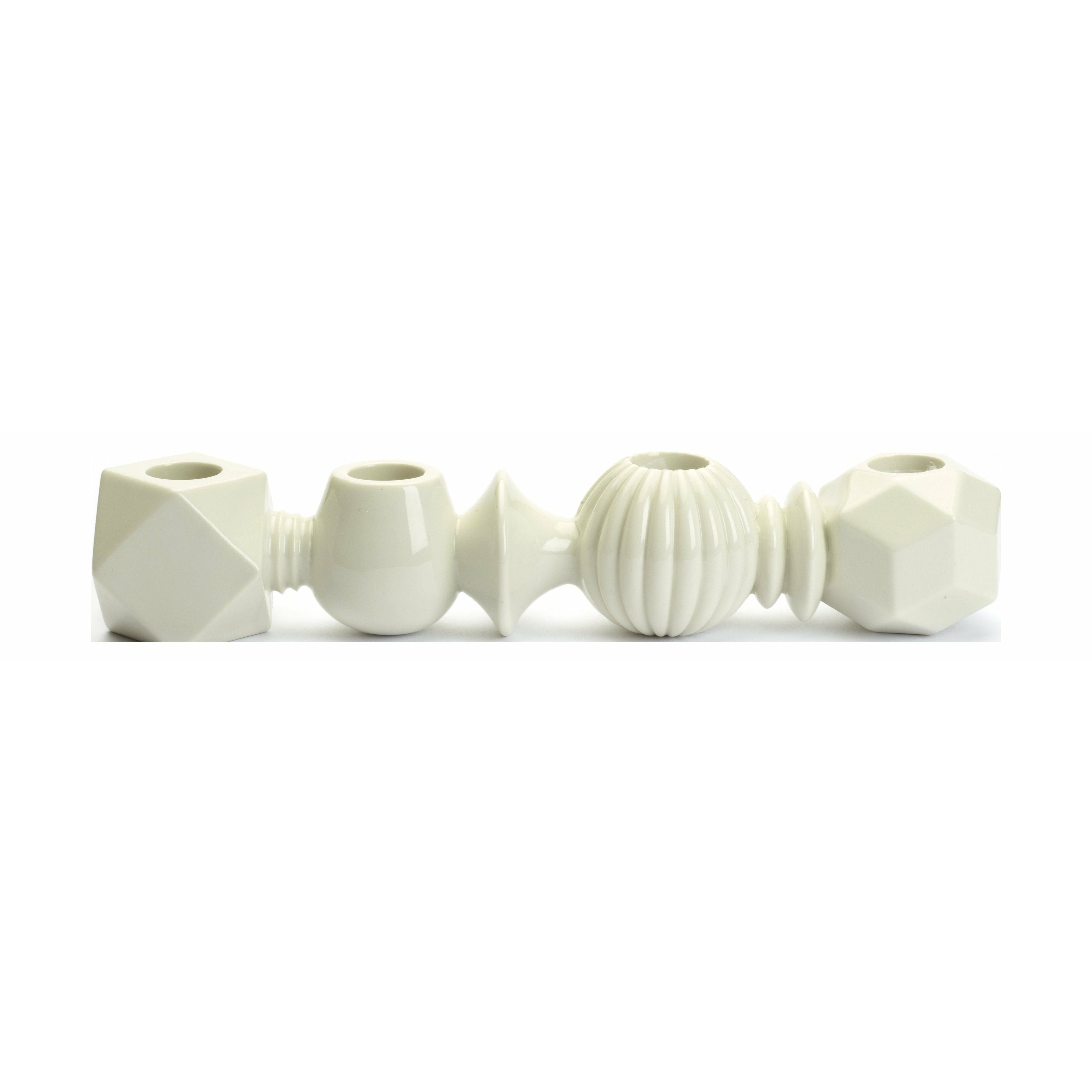 Dottir Samsurium Vier Elemente Kerzenständer Weiß, 30cm