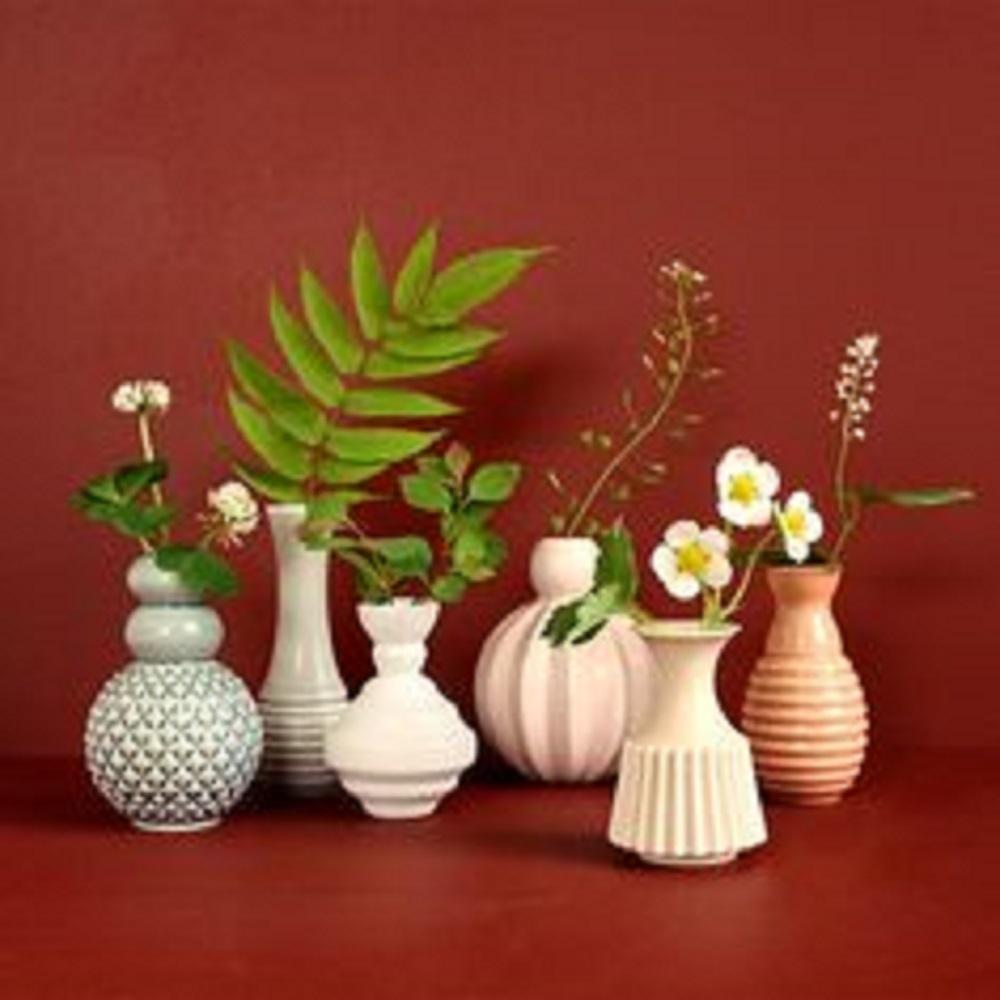 Dottir Samsurium Minibell Vase Set, Blue/Grey