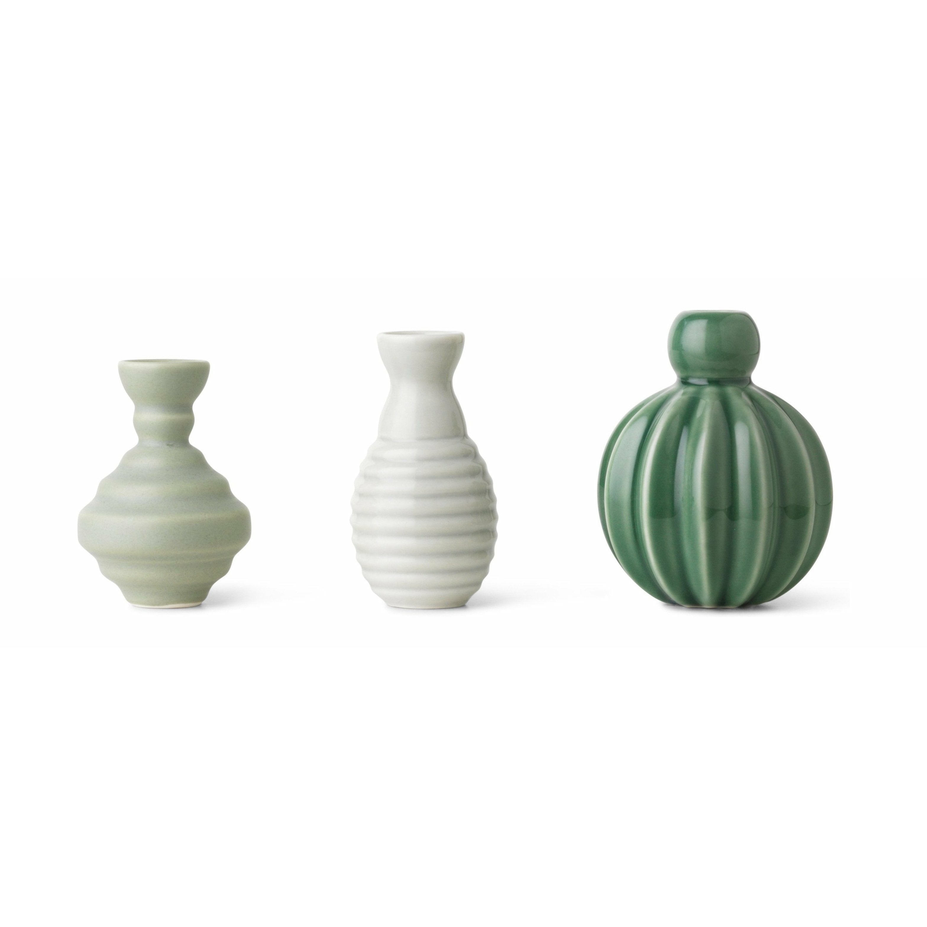 Set di vasi minibell di dottir Samsurium, verde
