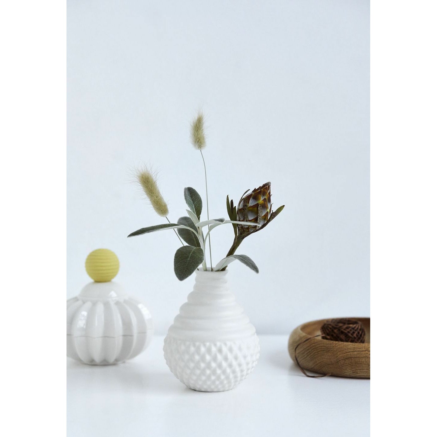 Dottir Tumbletop-Vase, Weiß
