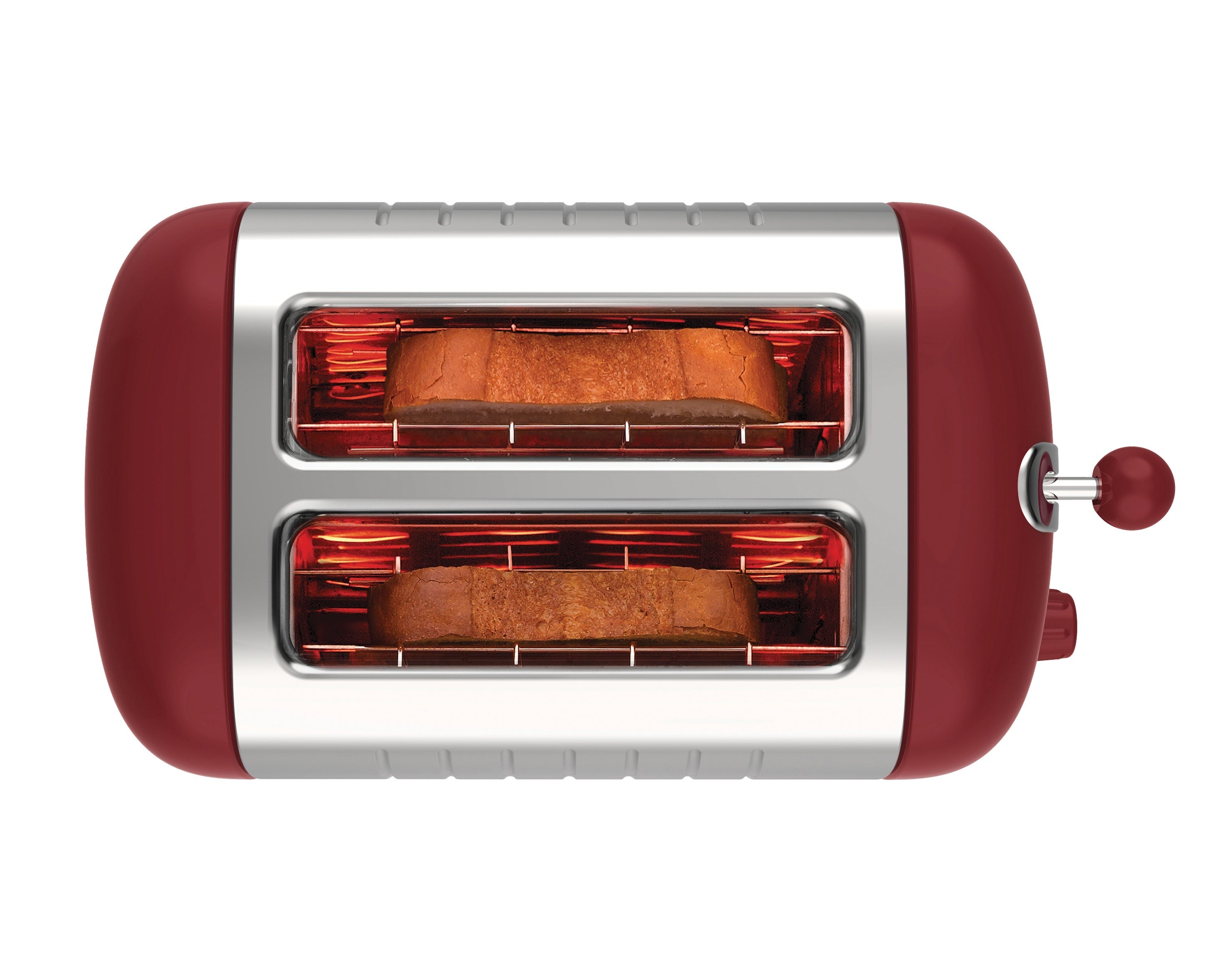 Dualit Lite烤面包机2个插槽，红色