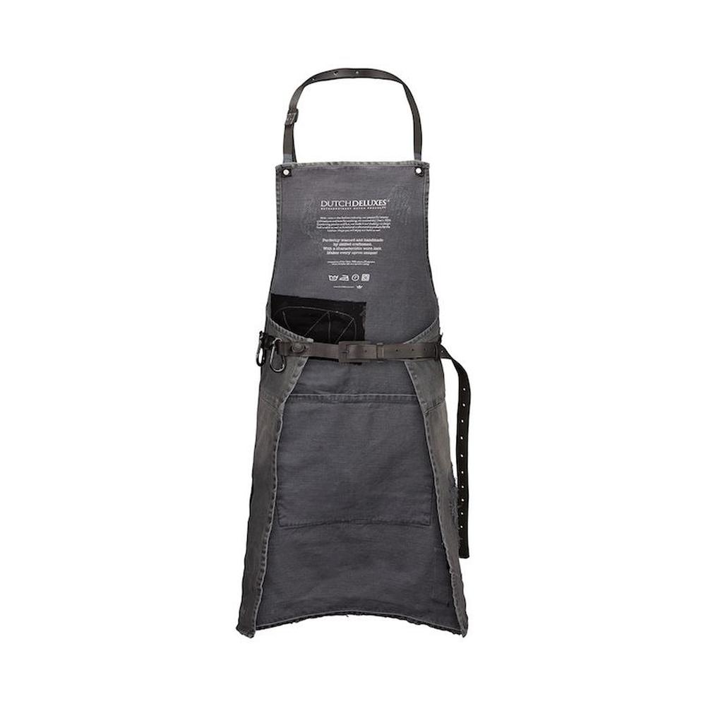 Dutchdeluxes Apron In Bbq Style Distressed Denim, Grey