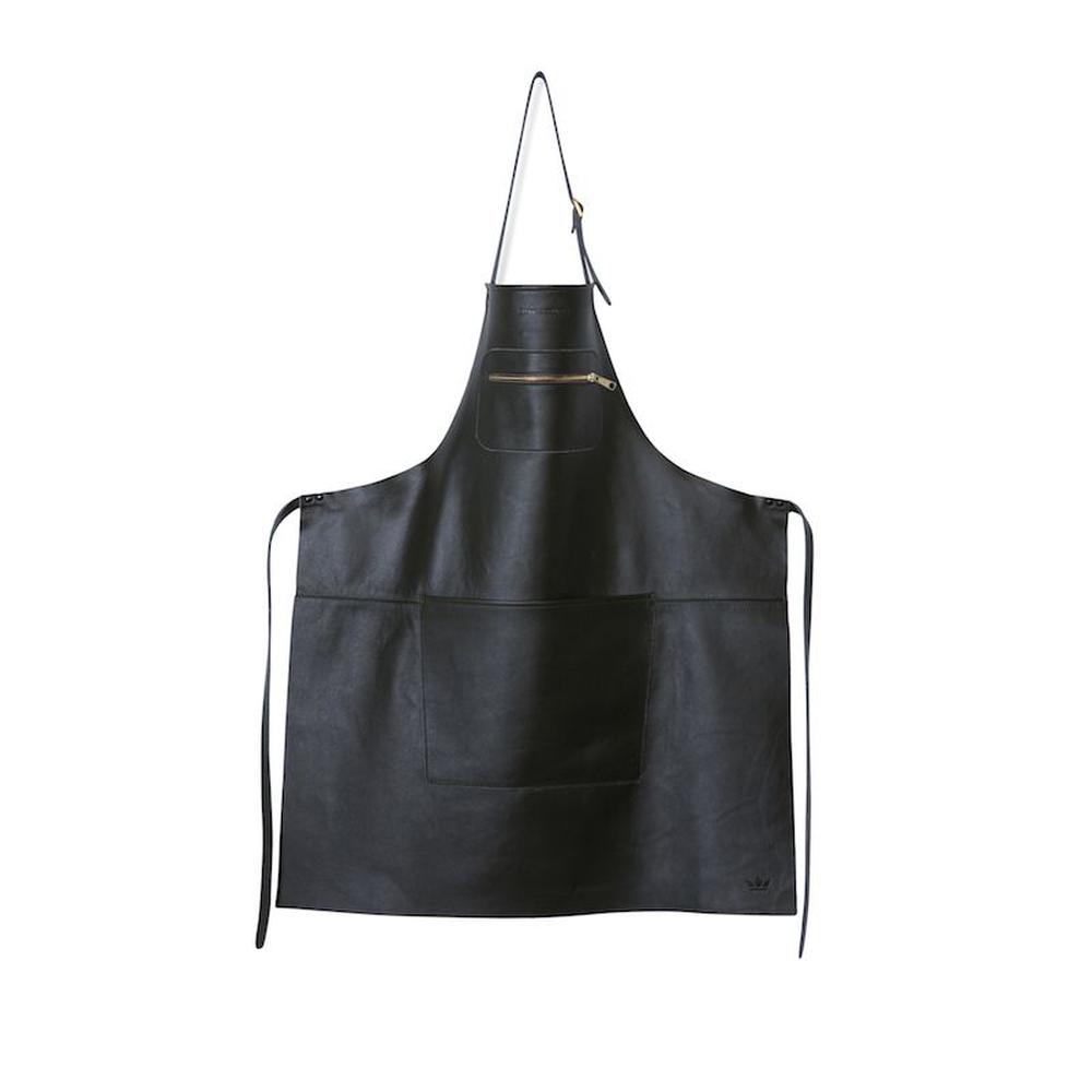 Dutchdeluxes Apron In Zipper Style Classic Leather, Black