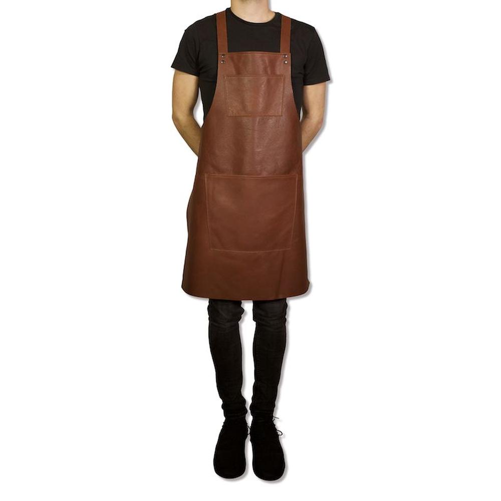 Dutchdeluxes Apron With Suspenders, Brown