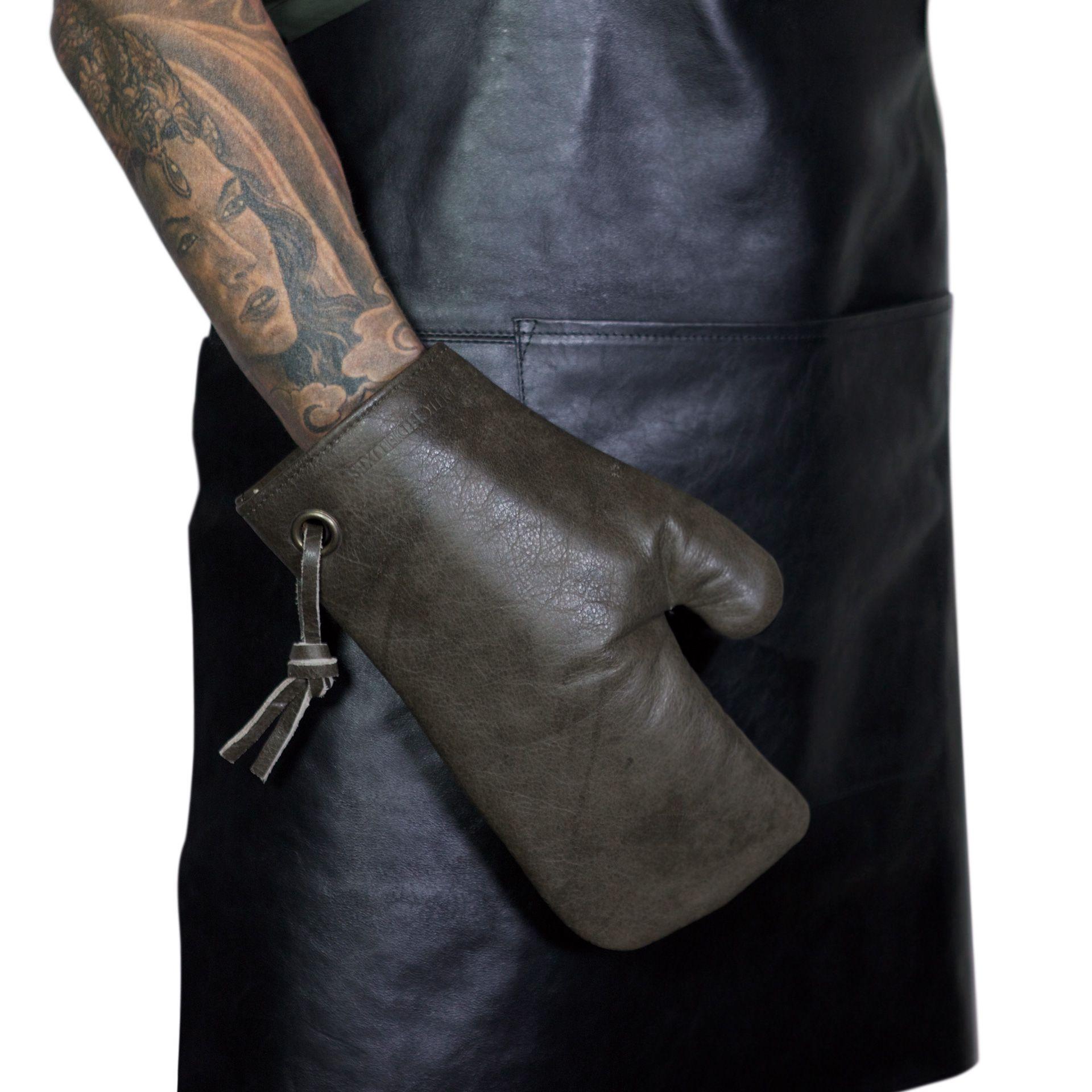 Dutchdeluxes Pot Glove Vintage Leather, Vintage Grey