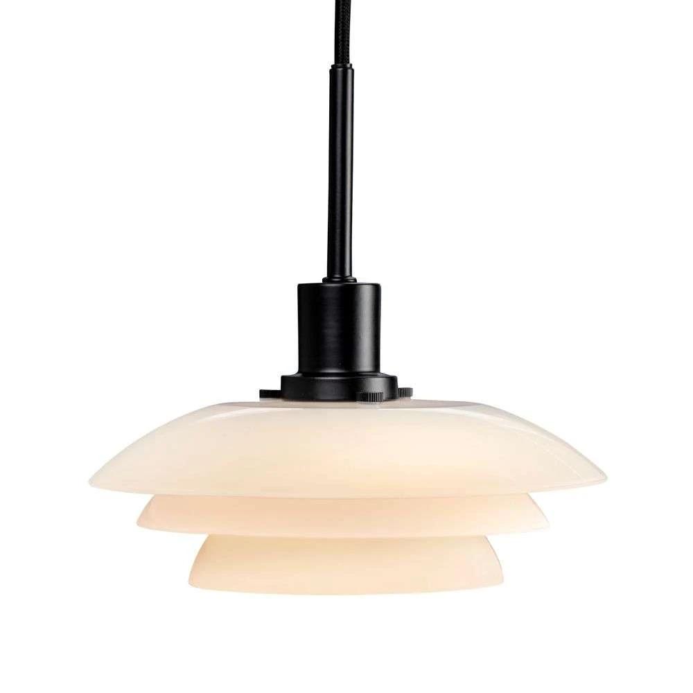 Dyberg Larsen DL20 hanglamp, opaal/mat zwart