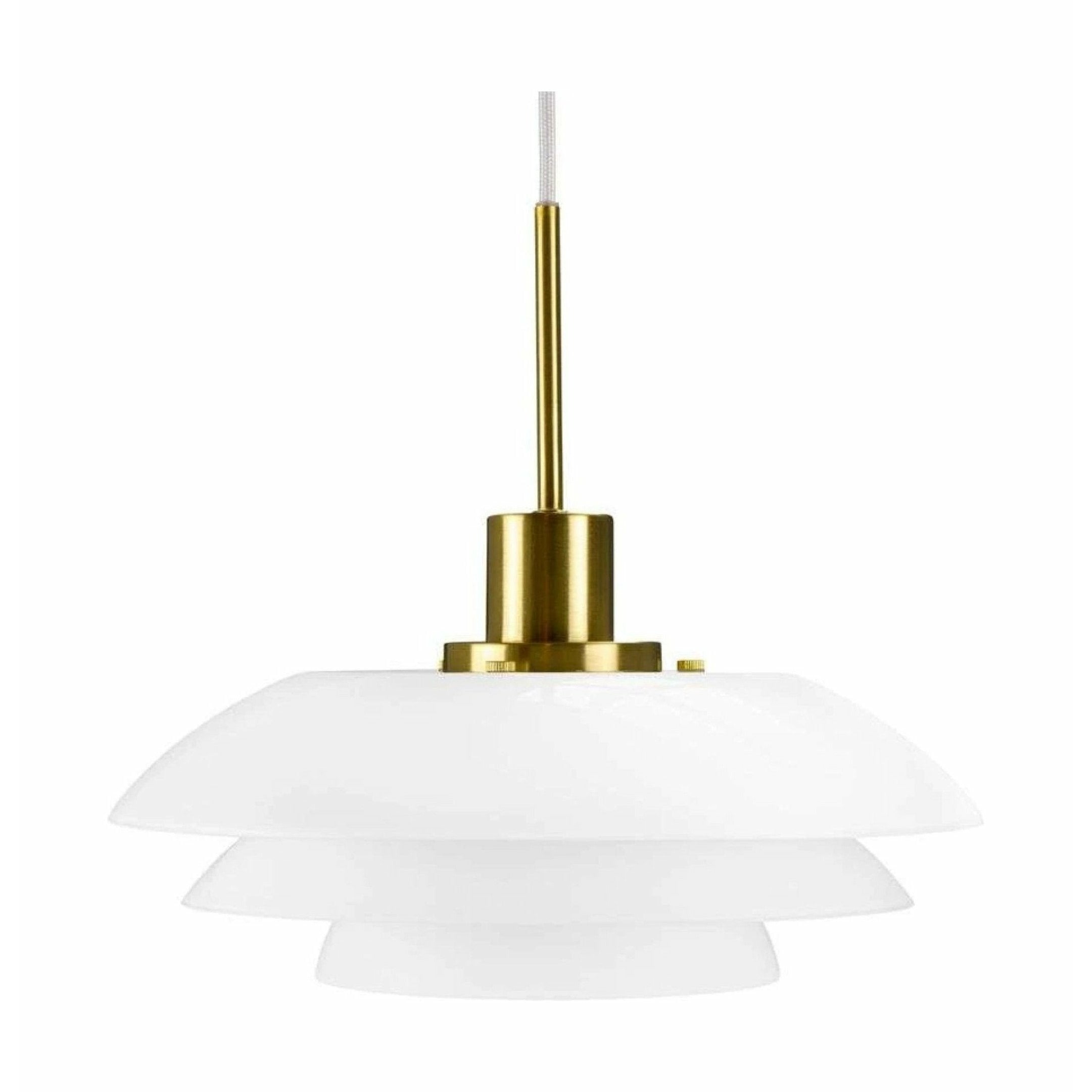 Dyberg Larsen DL31 hanglamp, opaal/messing