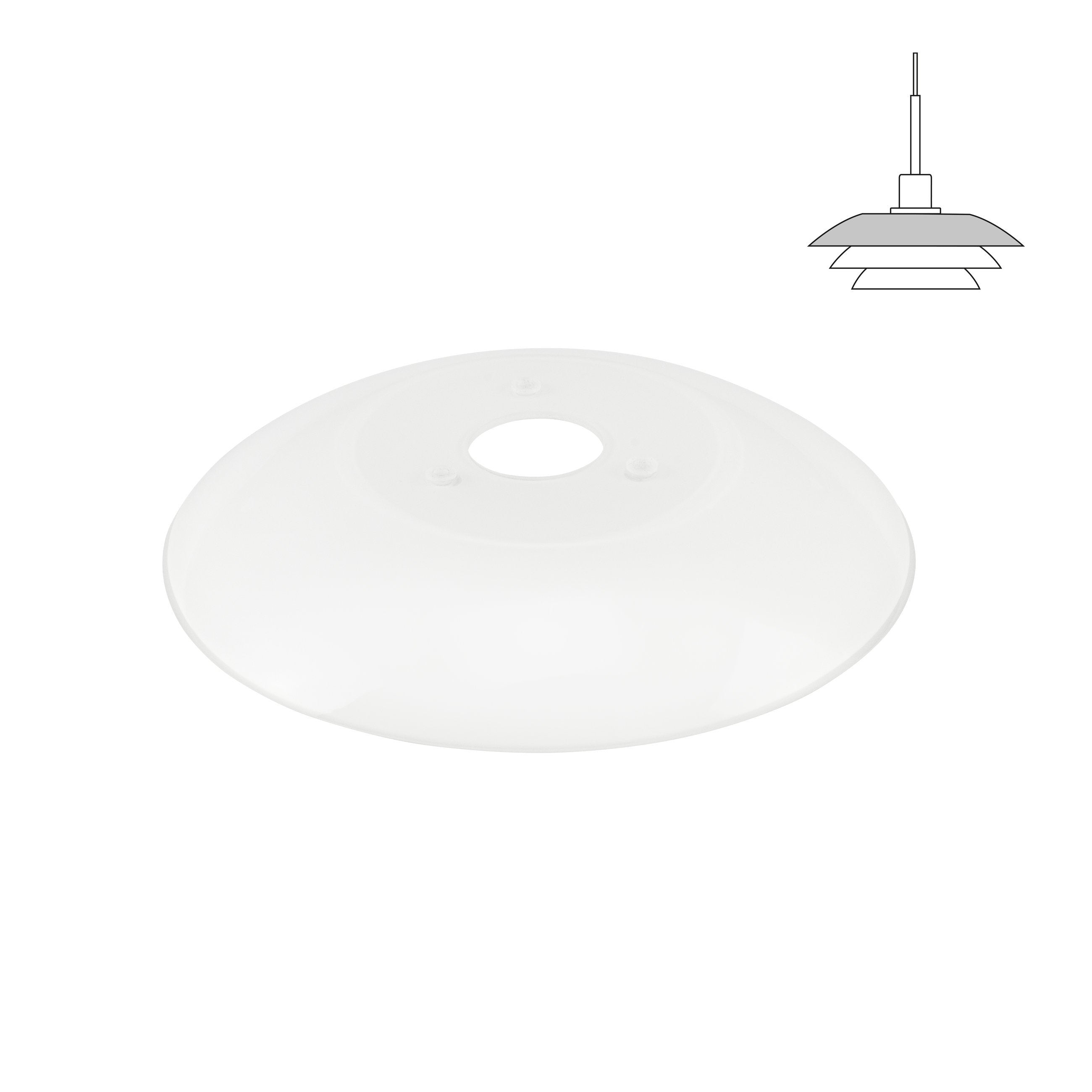 Dyberg Larsen Replacement Glass For Dl20 Pendant Lamp, Upper Shade
