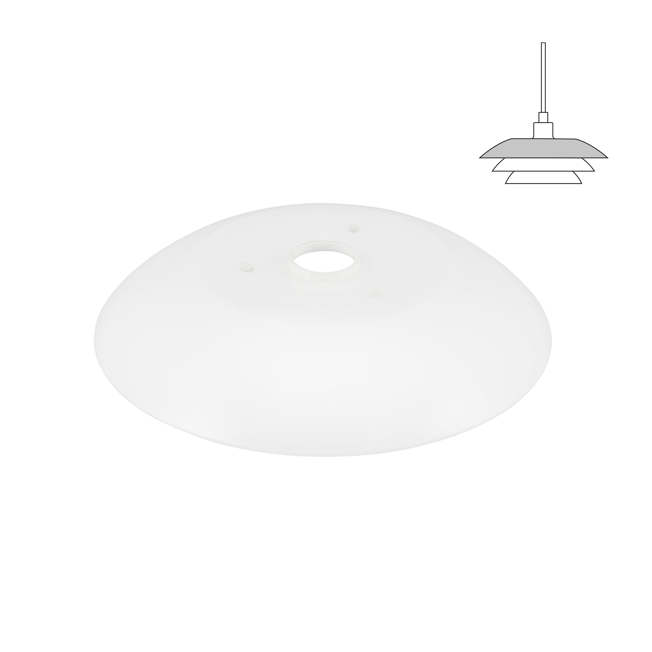 Dyberg Larsen Replacement Glass For Dl31 Pendant Lamp, Upper Shade