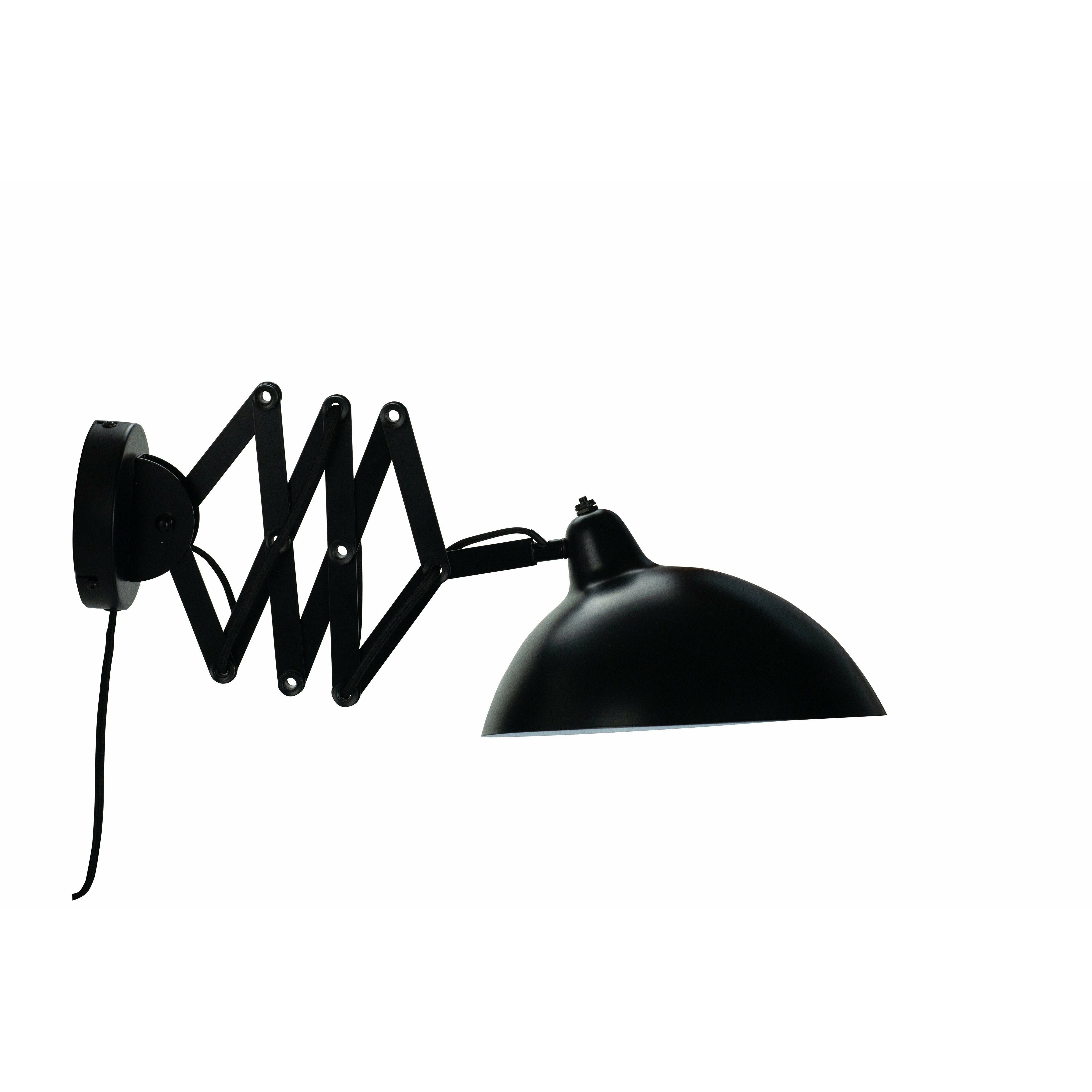 Lámpara de pared de Dyberg Larsen Futura con brazo de tijera extensible