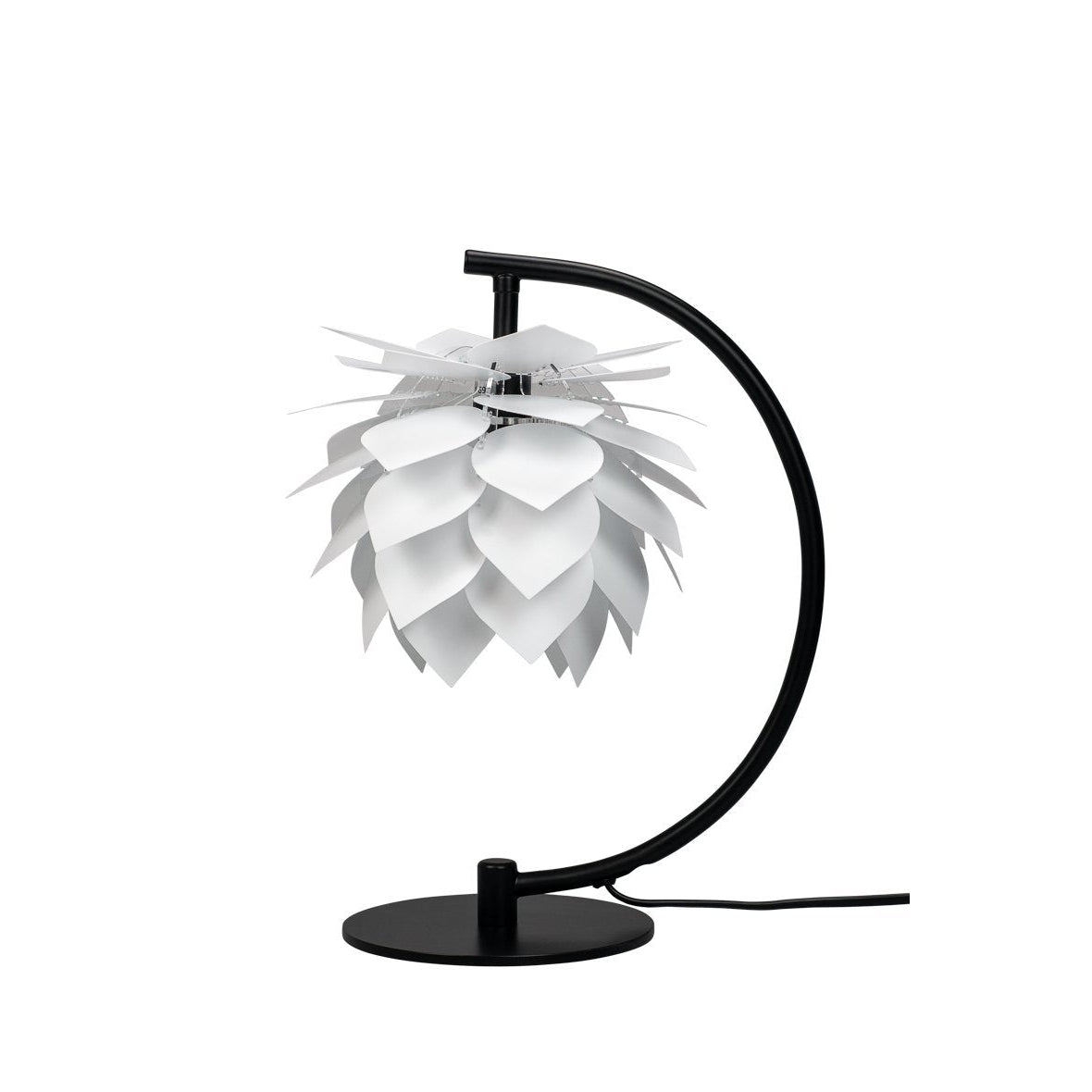 Dyberg Larsen Pine Apple XS drypp/slipp bordlampe, svart/hvitt