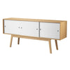 FDBMøblerA85管家餐具柜，橡木/白色
