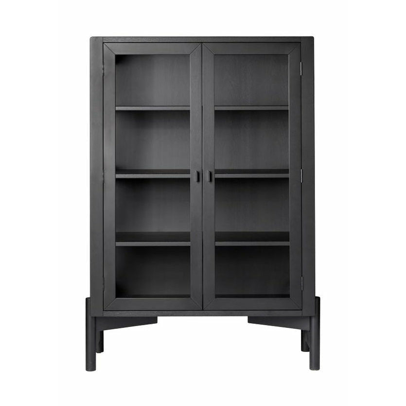 Fdb Møbler A90 Bodenne Display Cabinet Beech Black LaQuered, H: 127 cm