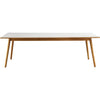 FDB Møbler C35 C Spisebord til 8 personer eg, hvid linoleum top, 95x220cm
