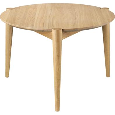 FDBMøblerD102Søs咖啡桌Ø55厘米，天然橡木