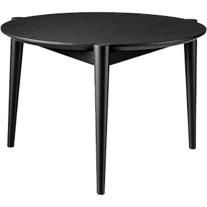 FDBMøblerD102Søs咖啡桌Ø55厘米，黑橡木