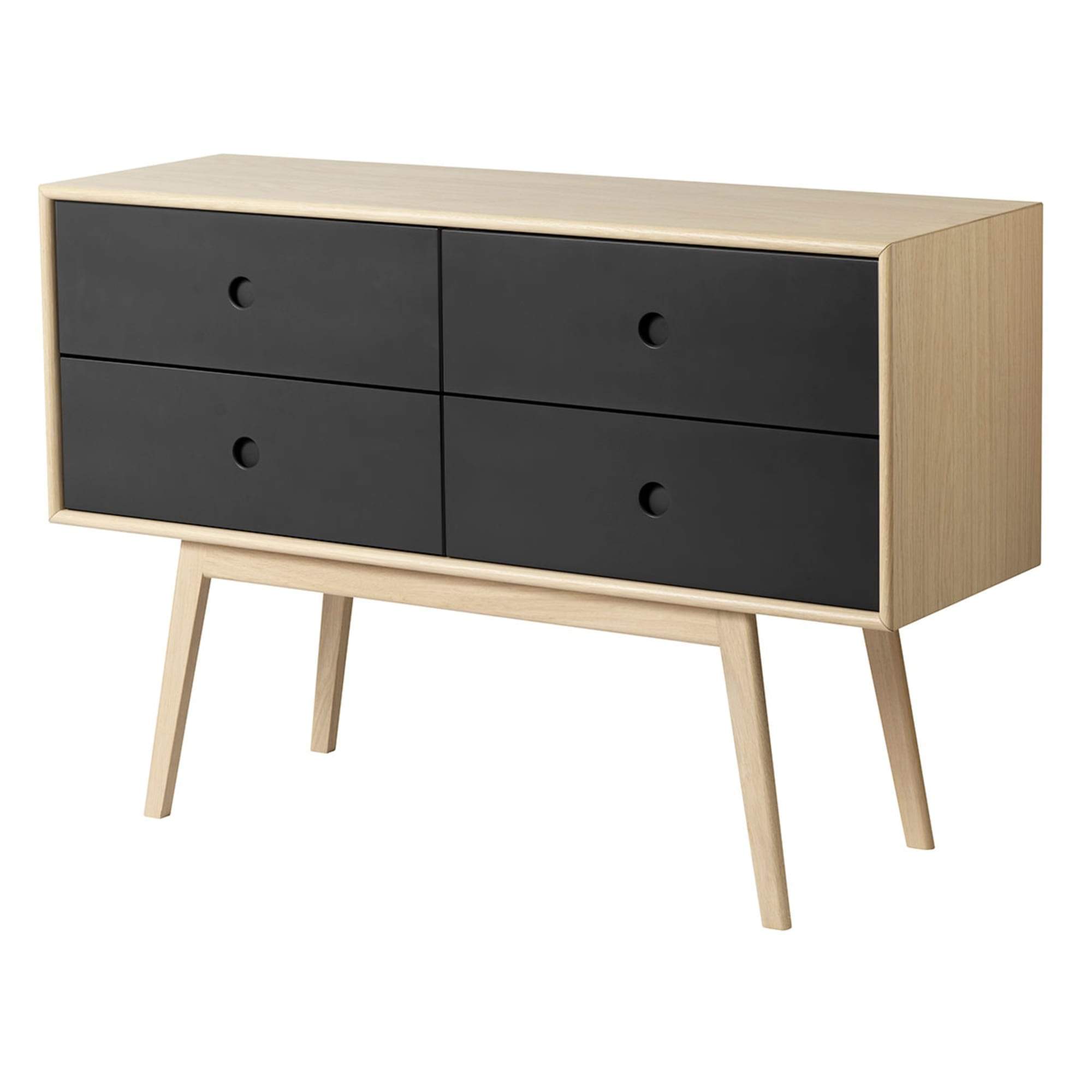 Fdb Møbler F22 Bulter Chest Of Drawers, Black/Natural