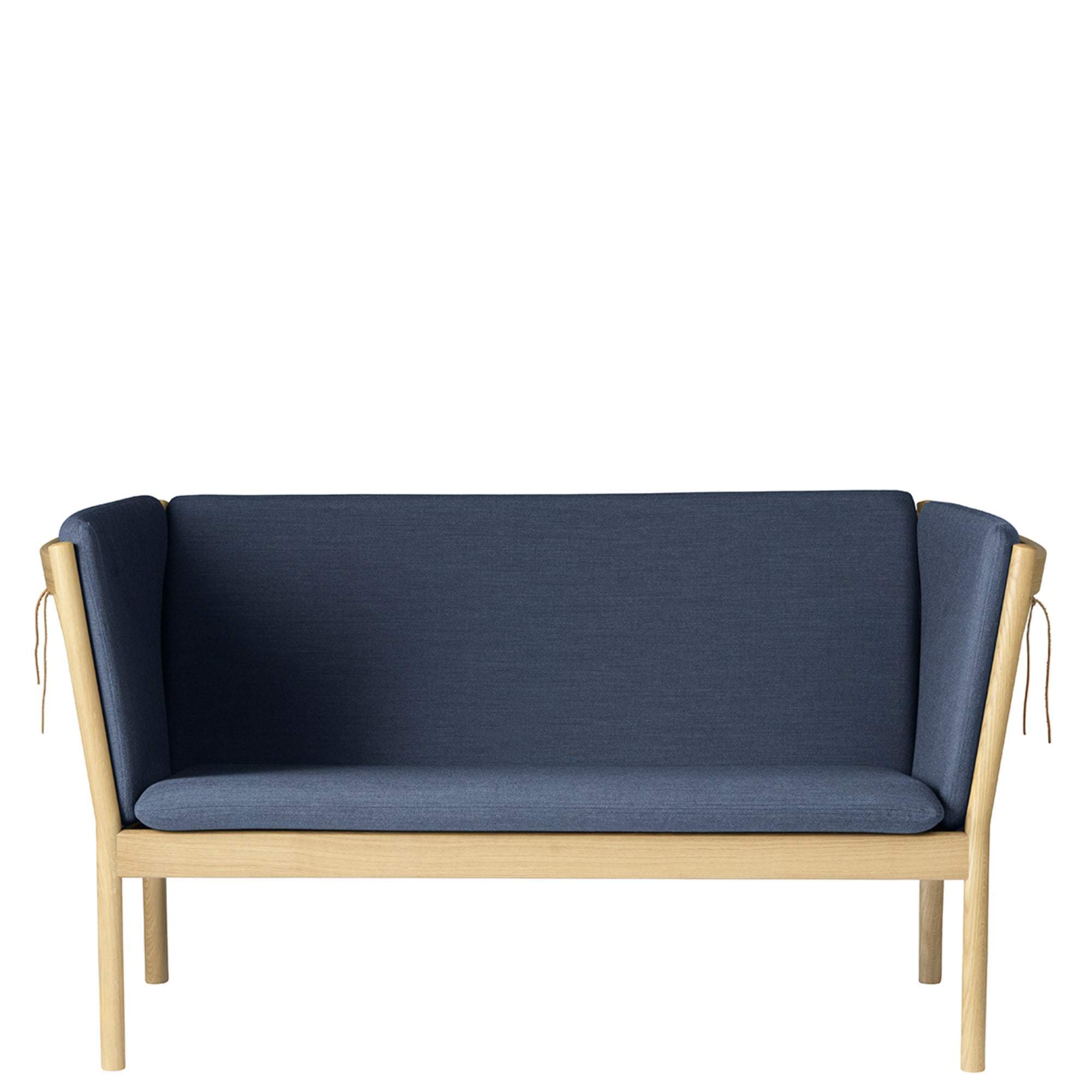 FDBMøblerJ148 2人沙发，橡木，深蓝色织物