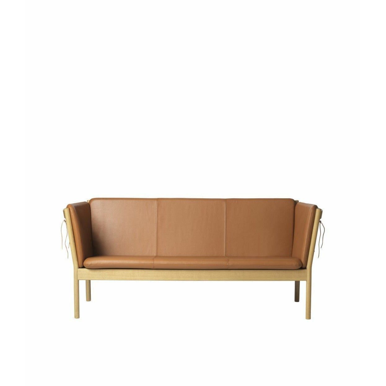 FDB MØBER J149 Tre seters sofa, naturlig/cognac
