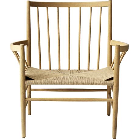 Fdb Møbler J82 Lounge Chair, Oak, Natural Mesh