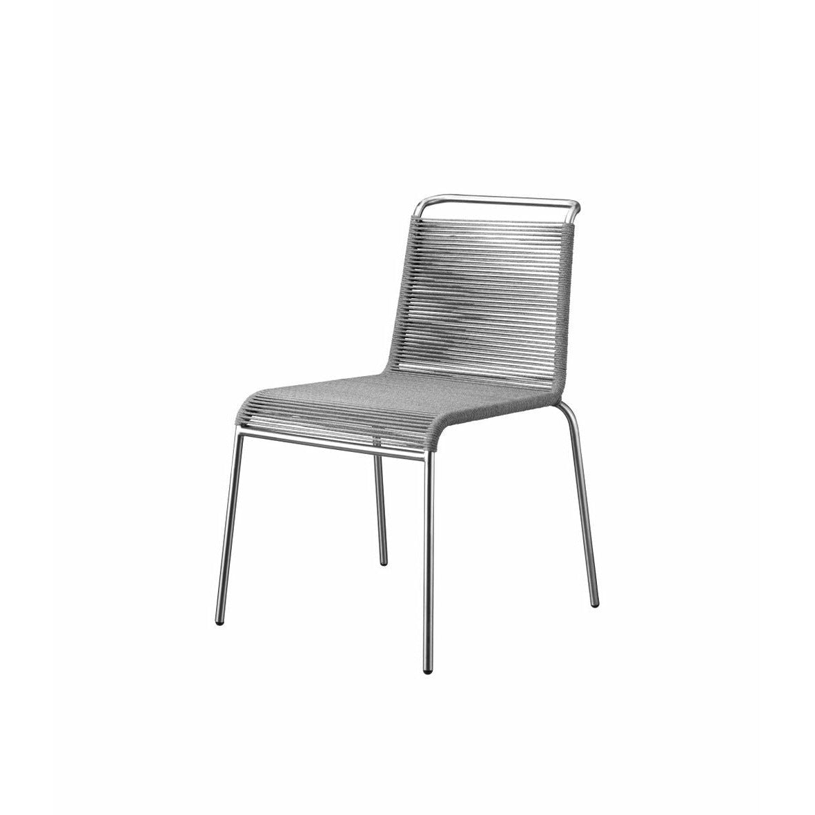 Fdb Møbler Chaise de cordon TEGLGAARD ​​M20, métal / gris clair