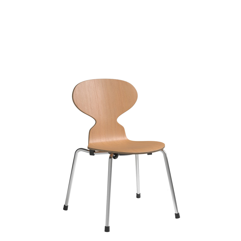 Fritz Hansen 3101 Children's Ant Chair, Clear Laquered Veneer/Oregon Pine