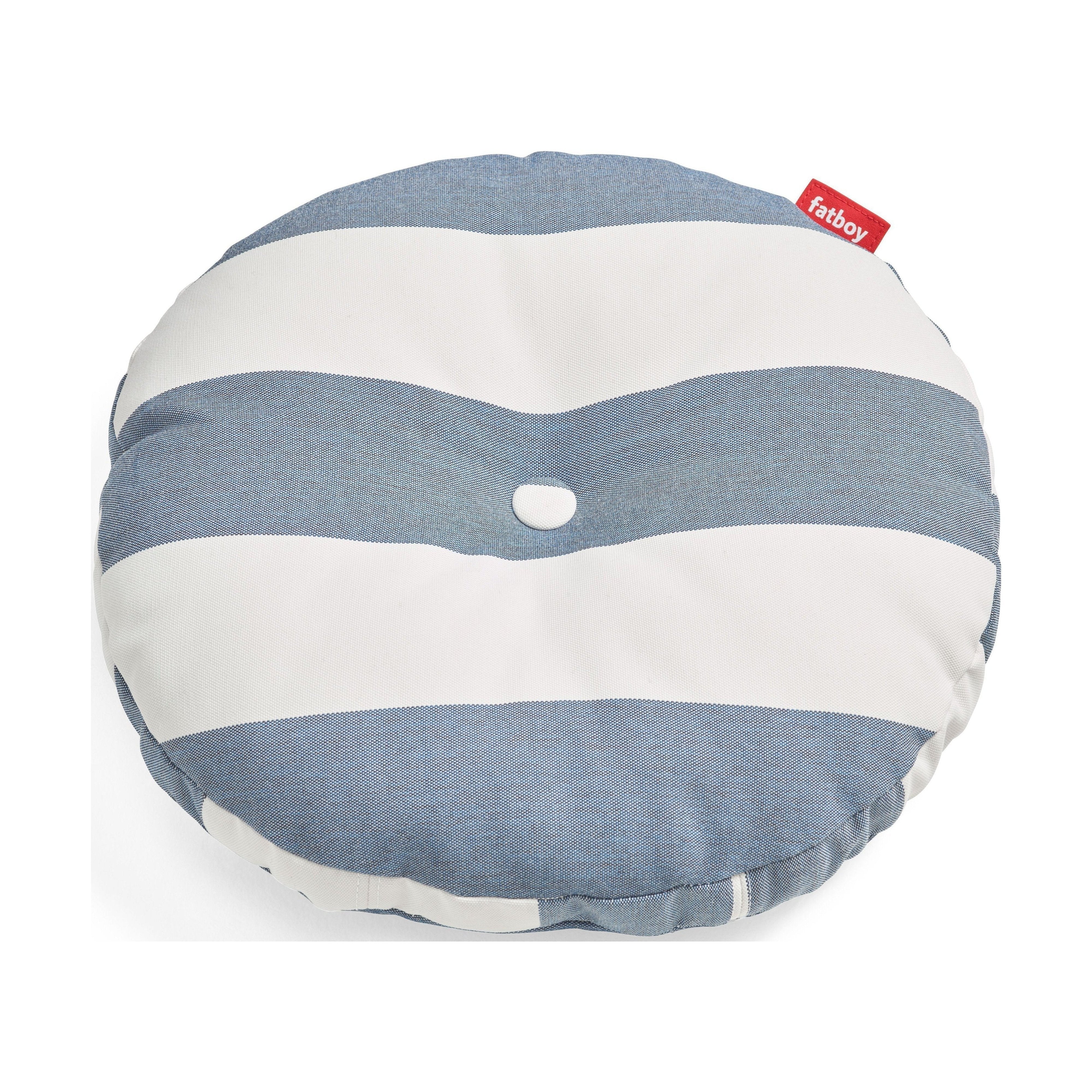 Fatboy Circle枕头户外圆形花园垫，条纹海洋蓝色