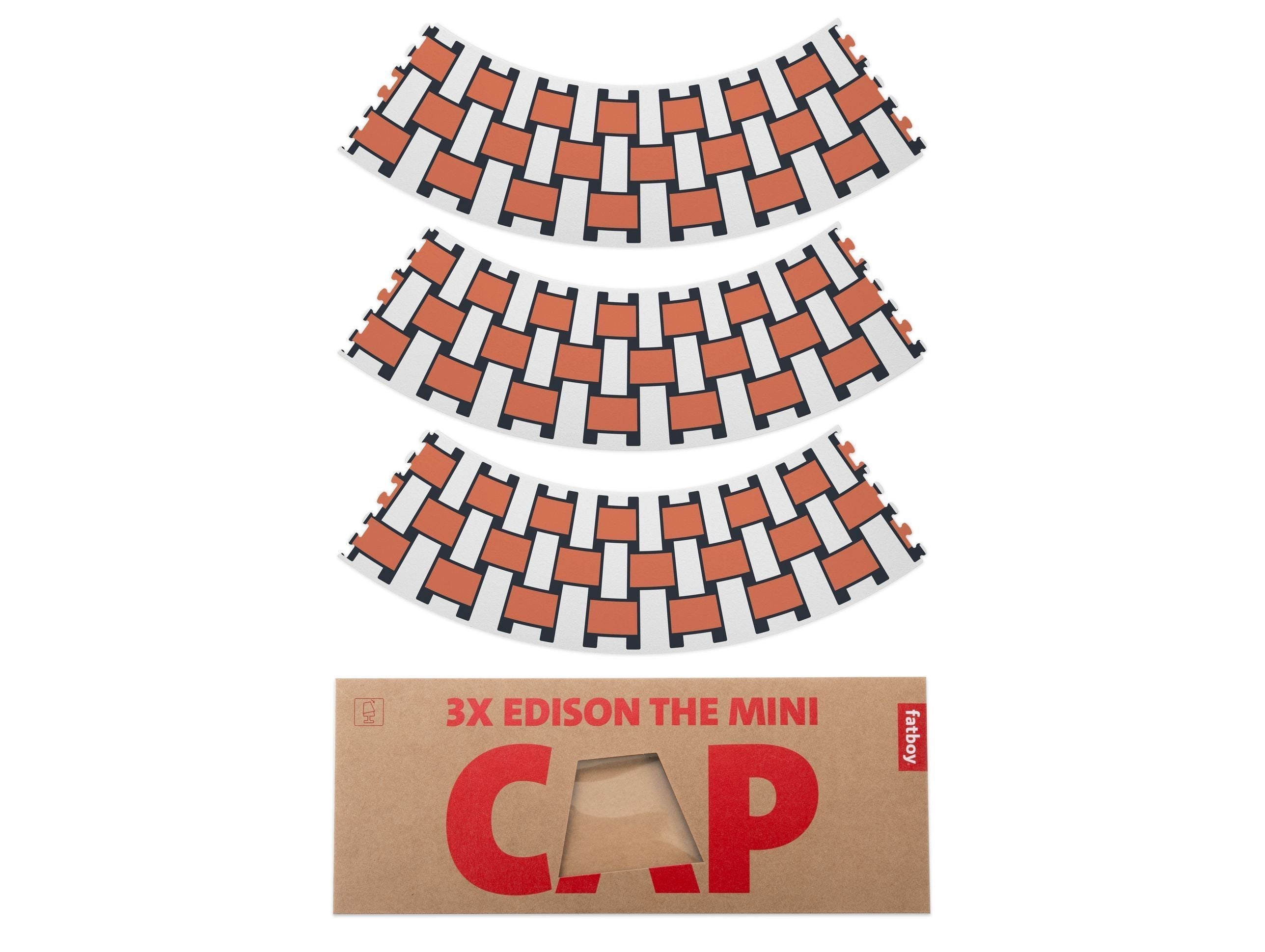 Fatboy Edison Mini Cappie Lamplades -sarja 3 kori kutoa, Pumpkinorange