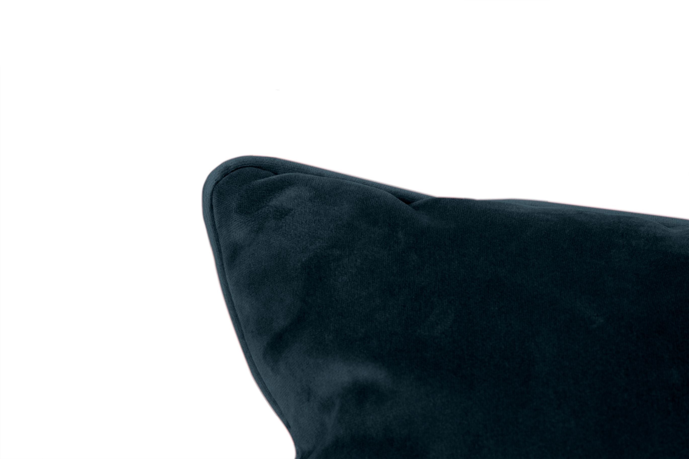 Cuscino di velluto quadrato fatboy riciclato 50x50 cm, blu scuro