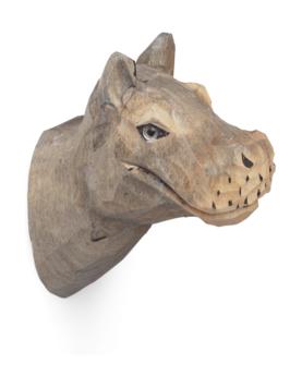 Ferm Living Animal Hand Carved Hook Hippo