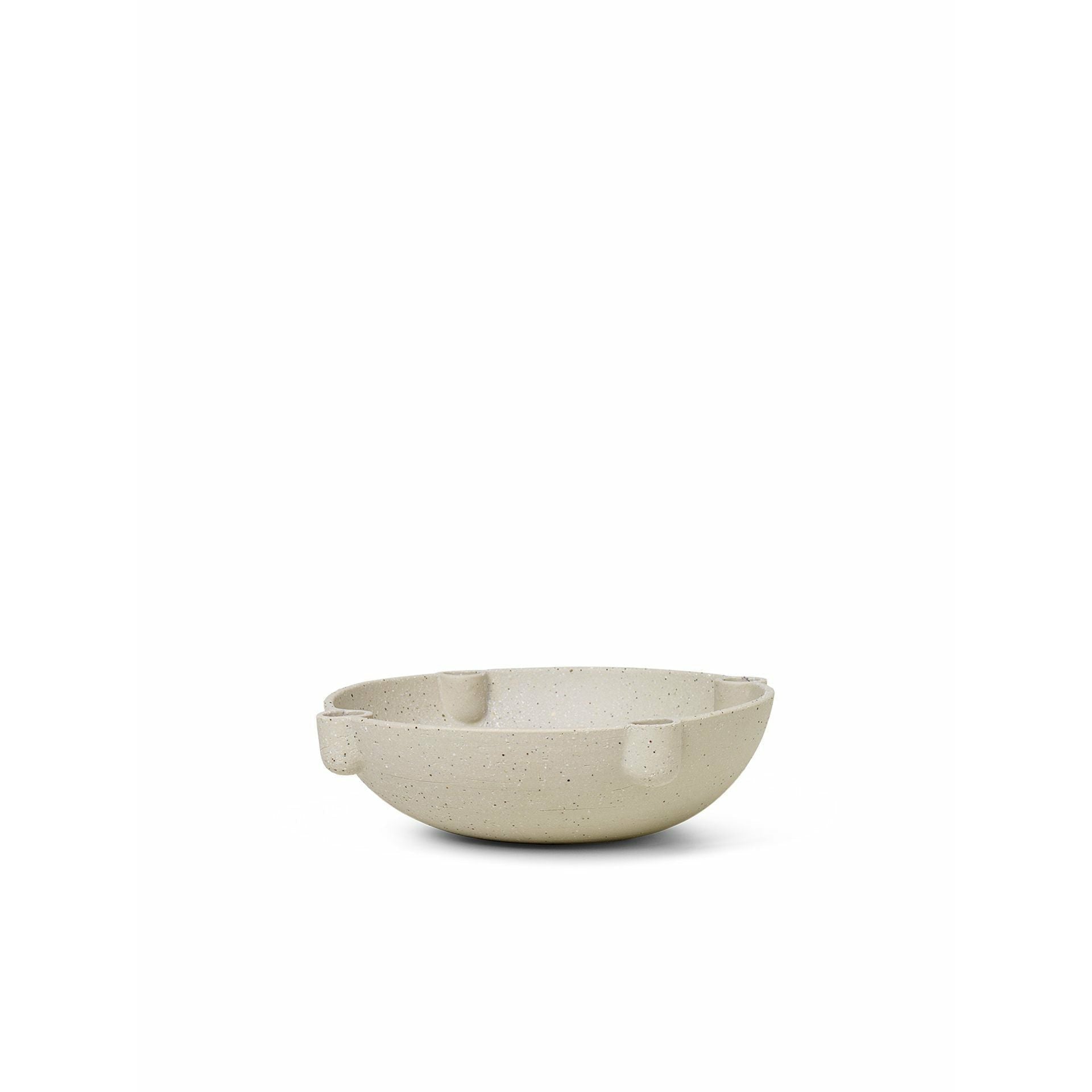 Ferm Living Bowl Lysestage Stor Keramik, Lysegrå