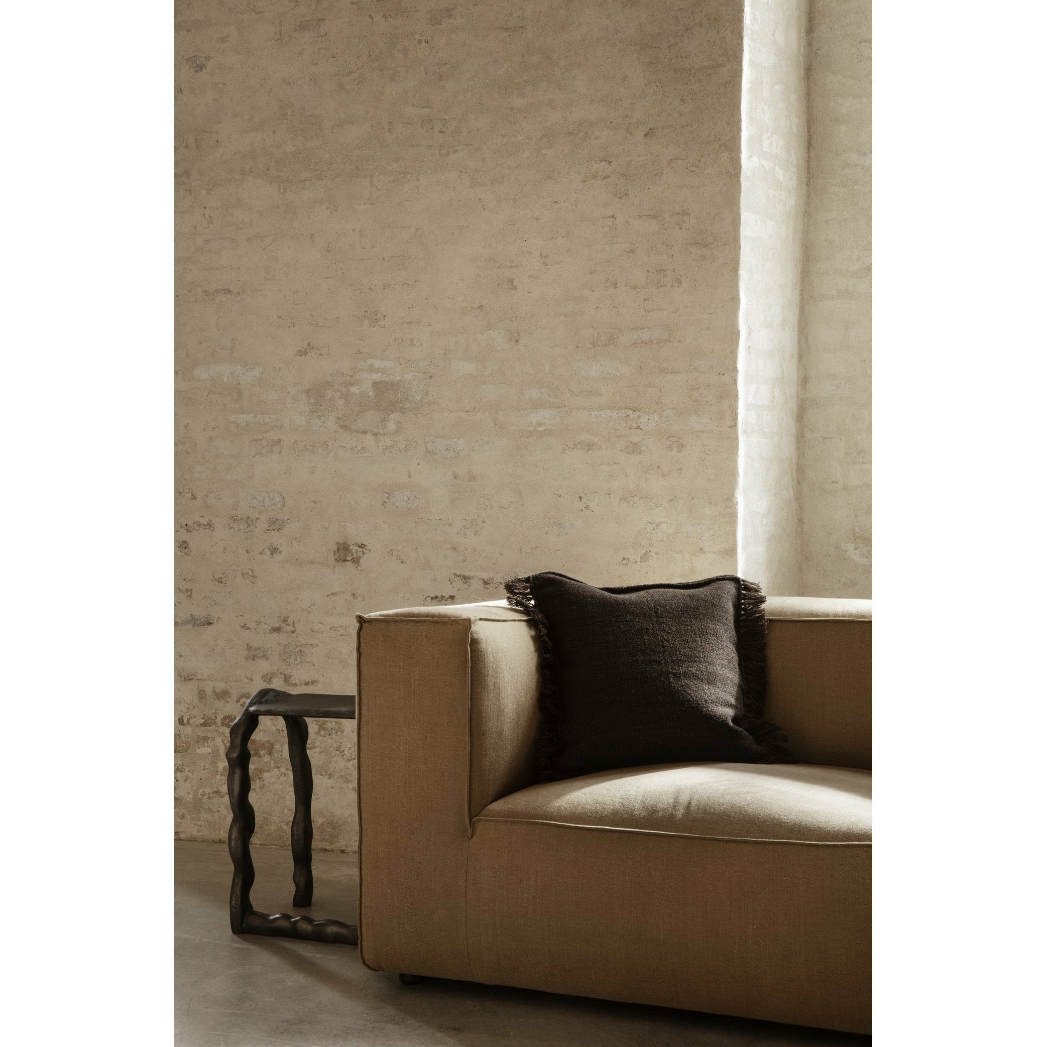 Ferm Living Catena Sofa Armest Left S400 Rich Linen, Natural