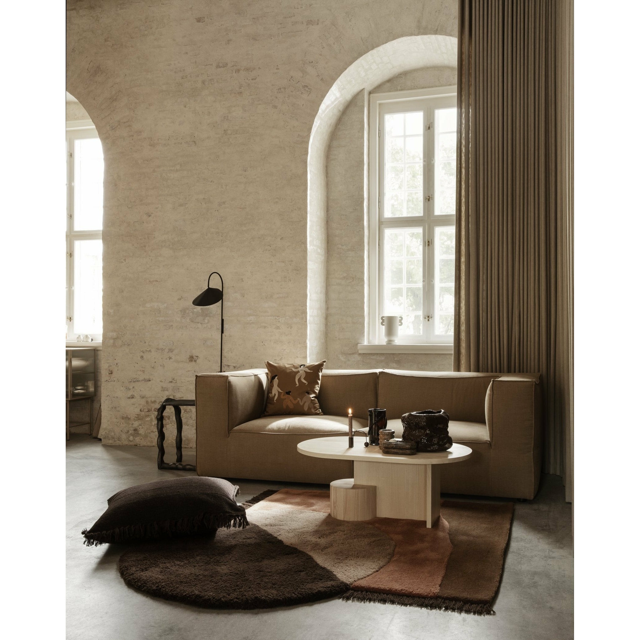 Ferm Living Catena Sofa Armrest Right L401 Rich Linen, Natural