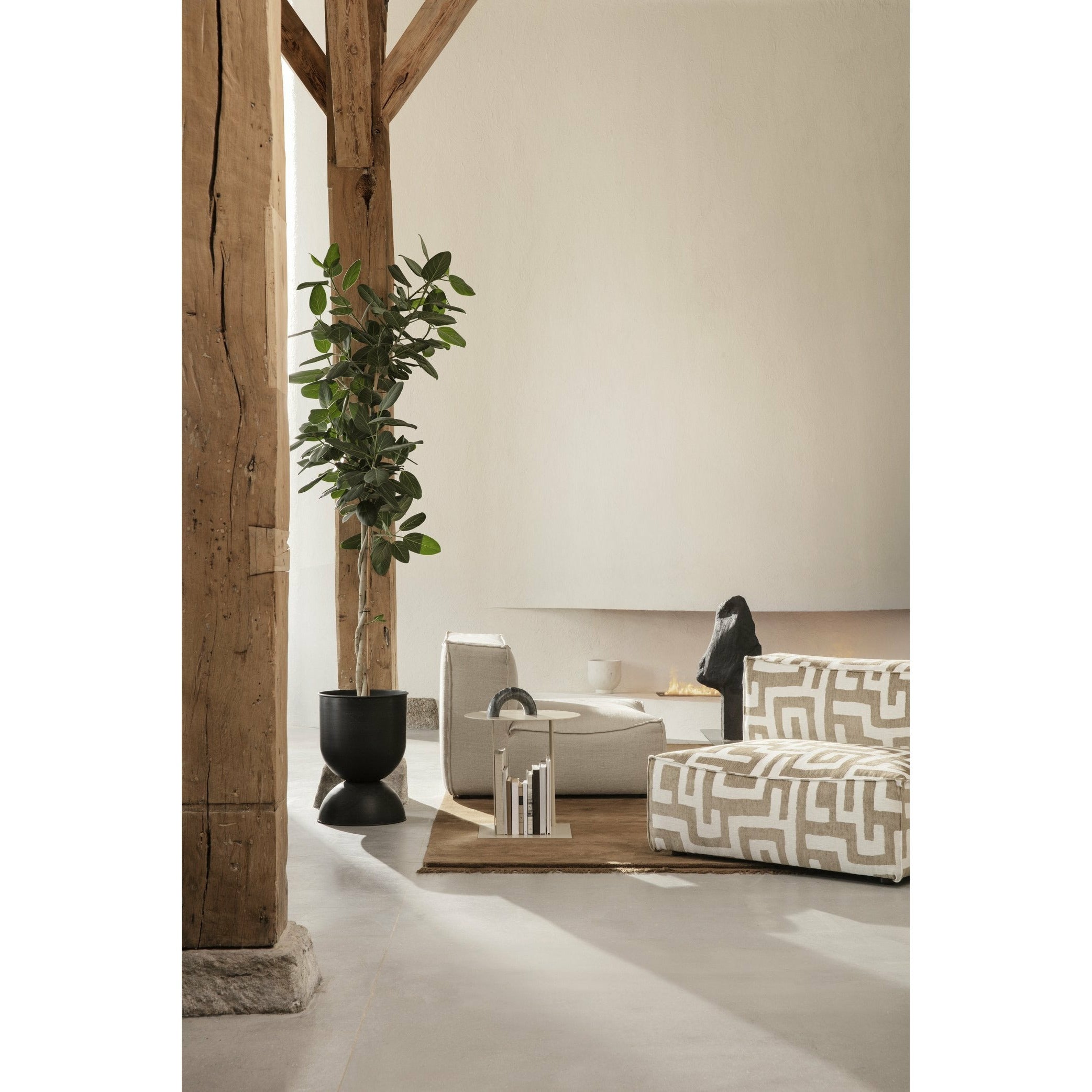 Ferm Living Catena Sofa Center L100 trockener Baumwollslub, aus weiß