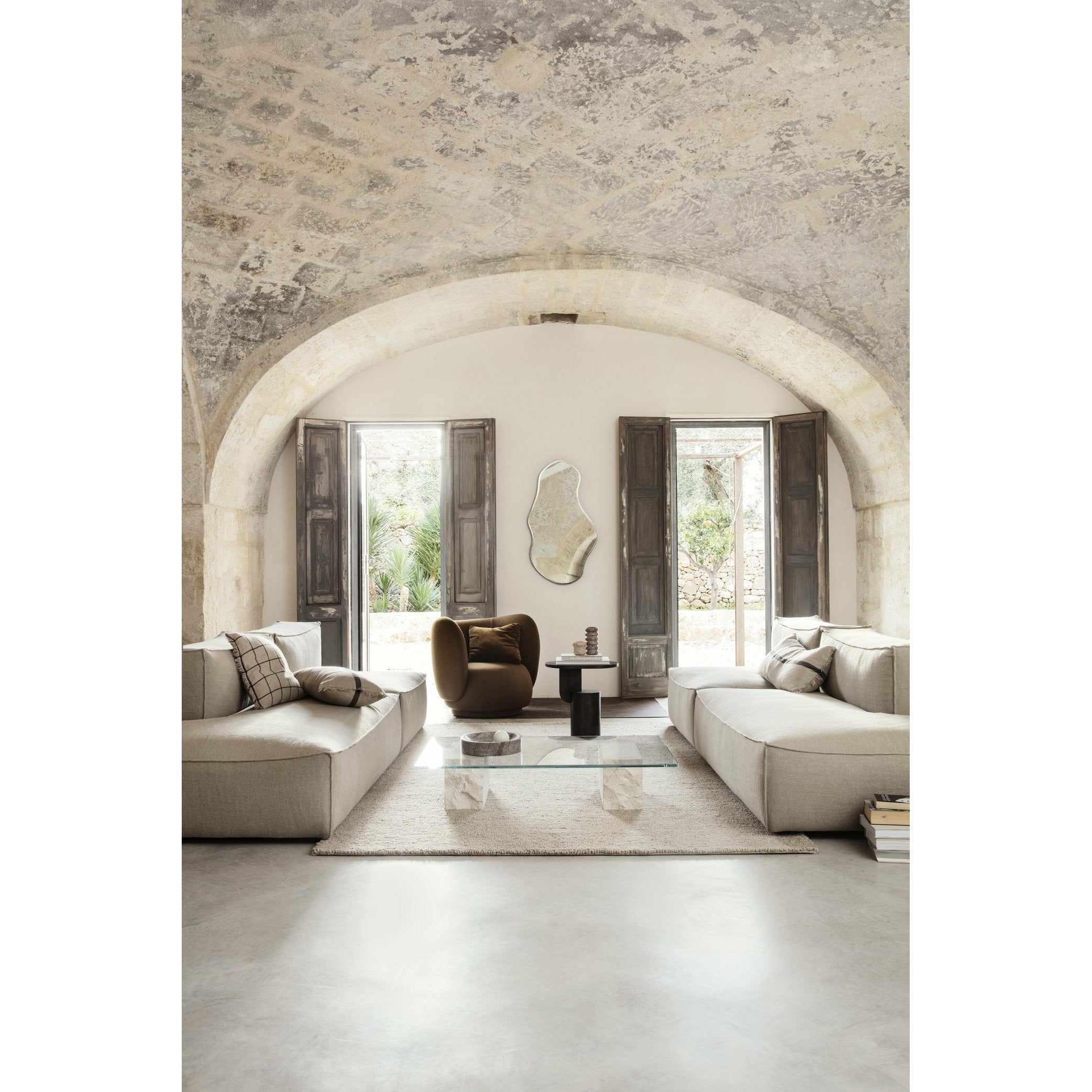Ferm Living Catena divano Centro di lino di cotone S100, naturale
