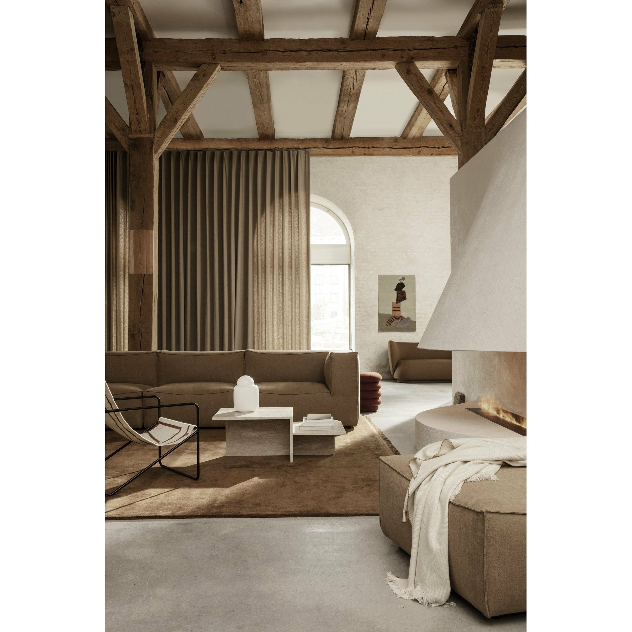 Ferm Living Catena Sofa Open End Lefts S300 Rich Linen, Natural