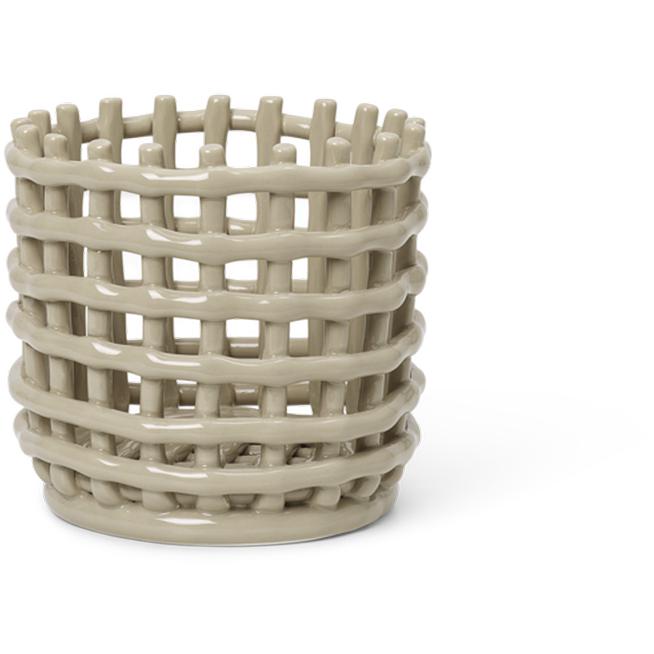 Ferm Living Ceramic BasketØ16厘米，羊绒