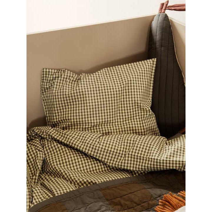 Ferm Living Check Bed Linen 140x200 Cm, Yellow