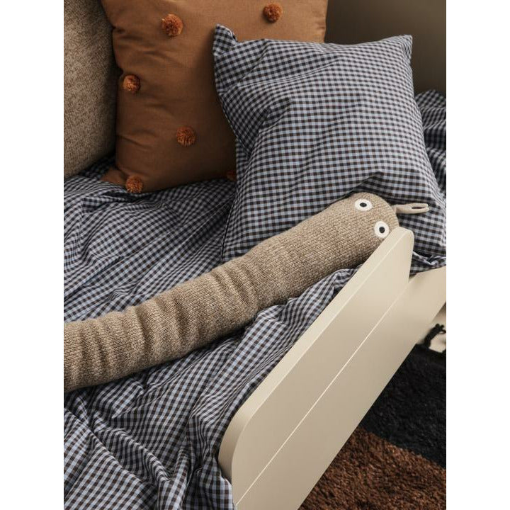 Ferm Living Check Bed Linen Junior 100x140 cm, azul