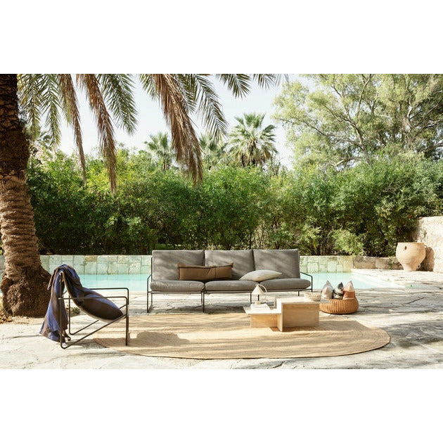 Ferm Living Desert 3 -personers sofa, sort/mørkt sand